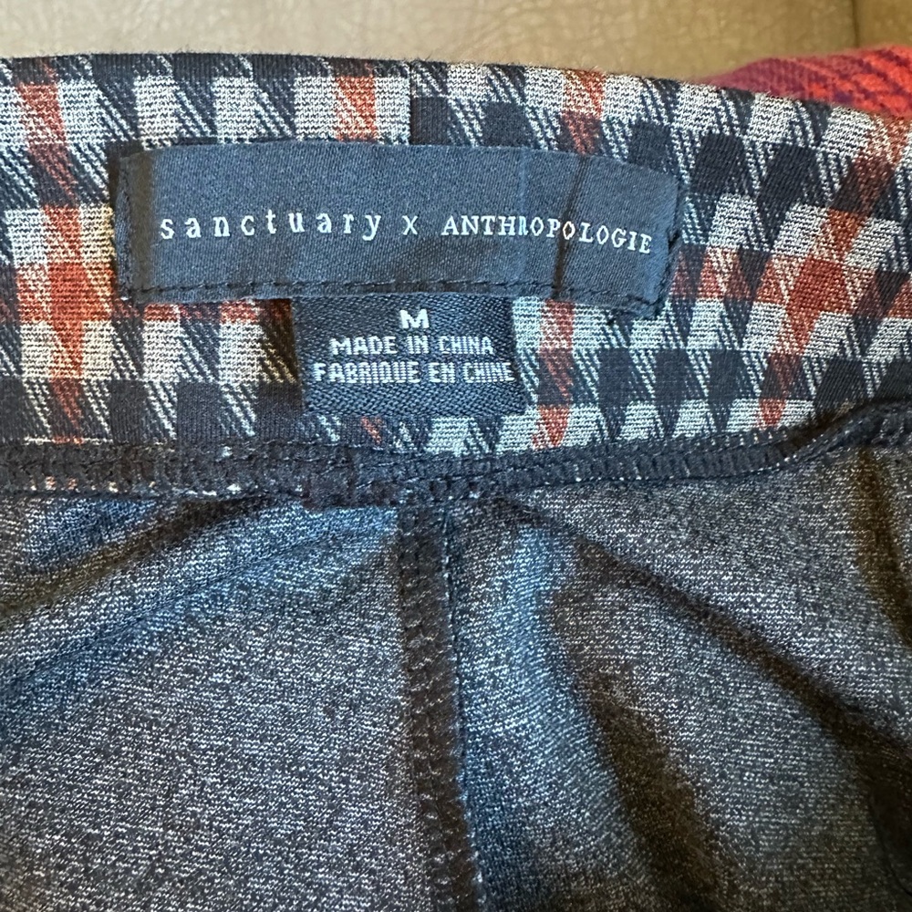 Sanctuary x Anthropologie Carnaby Kick Houndstooth Cropped Pants size M - Picture 7 of 7
